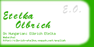 etelka olbrich business card